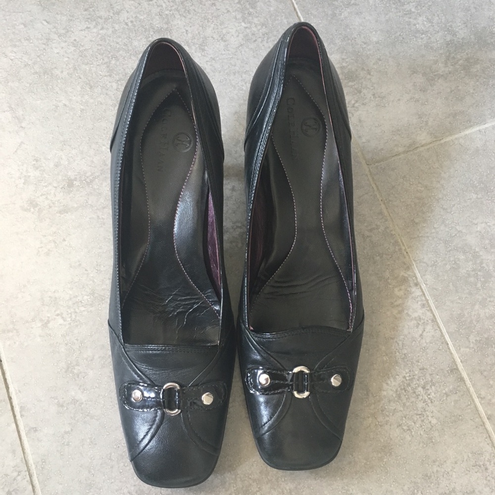 Cole Haan loafer style kitten heels